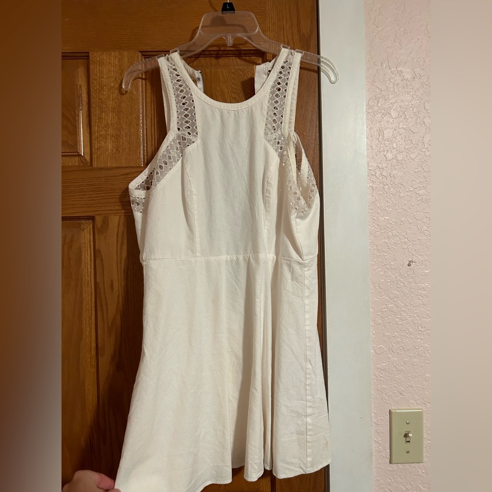 White mini dress